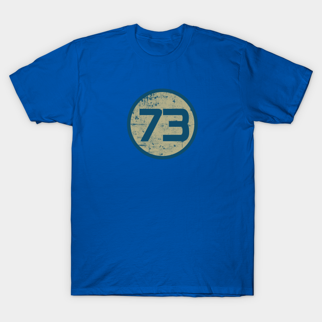 why does sheldon wear a 73 t shirt